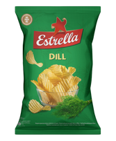 estrella traskuciai - Bulvių traškučiai ESTRELLA, krapų skonio, 130 g - 2 nuotrauka