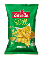 estrella traskuciai - Bulvių traškučiai ESTRELLA, krapų skonio, 130 g - 3 nuotrauka