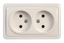 remelis kistukinio lizdo - Dvivietis kištukinis lizdas Vilma SL+250, be įžeminimo, balta (White) - 4 nuotrauka