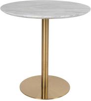 apvalus stalas 90 - Valgomojo stalas House Nordic Bolzano, balta/aukso/marmuro, ø90 cm x 75 cm - 1 nuotrauka