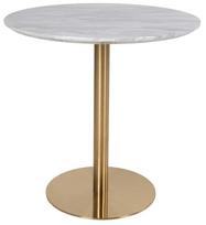 apvalus stalas 90 - Valgomojo stalas House Nordic Bolzano, balta/aukso/marmuro, ø90 cm x 75 cm - 2 nuotrauka
