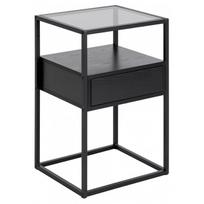naktinis staliukas 35 x 35 - Actona Naktinis staliukas Randolf 0000100719, juodas (Black) - 2 nuotrauka