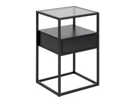 naktinis staliukas 35 x 35 - Actona Naktinis staliukas Randolf 0000100719, juodas (Black) - 4 nuotrauka