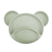 dubenelis silikoninis - CANPOL BABIES silikoninė lėkštė su pritvirtinimu MEŠKIUKAS, 6m+, žalia (Green) 51/401 - 2 nuotrauka