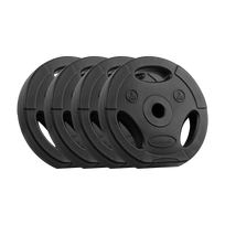 0.5 kg svoris - Svorio diskų rinkinys REBEL ACTIVE, 4x5 kg, skylė 31mm, plokštė su rankenomis - 3 nuotrauka