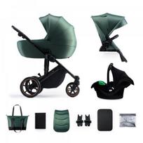 primo vezimelis - Kinderkraft 3in1 vežimėlis Prime 2 Mink Pro, Tamsiai žalias (Dark Green) - 1 nuotrauka