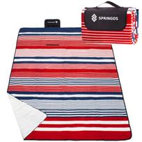 pledas - Springos Picnic Mat PM006, mėlynas/baltas/rožinis, 200 x 160 cm - 3 nuotrauka