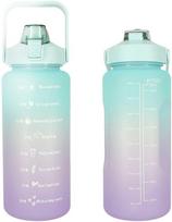 termosas su 2 puodeliais - Ikonka Gertuvė su šiaudeliu, 2 l, violetinė su mėtine (Violet with Mint) - 3 nuotrauka