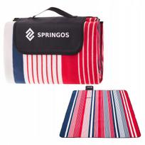 pledas - Springos Picnic Mat PM006, mėlynas/baltas/rožinis, 200 x 160 cm - 5 nuotrauka