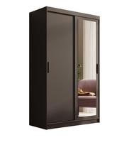 Spinta ADRK Hailey, juoda (Black), 120x60x205 cm, su veidrodžiu
