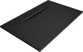 duso padeklas 150 x 90 - Dušo padėklas Mexen Egon SMC, 150 cm x 90 cm, Juodas (Black) - 2 nuotrauka