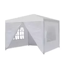 3x3 pavesine lauko - MultiGarden Sodo pavėsinė su nuimamomis sienelėmis, balta (White), 3x3 m - 1 nuotrauka