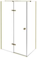 duso kabina 120 80 - Dušo kabina Besco Pixa Gold, 120x80x195 cm, kairinė - 2 nuotrauka