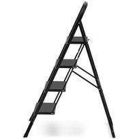 4 pakopu kopecios - Plieninės kopėčios Higher WK6018S-4A, 4 pakopų, Juodos (Black) - 2 nuotrauka