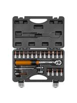 dinamometrinis raktas 5 25 - Neo Tools 1/4" dvikrypčiai dinamometriniai veržliarakčiai, 5-25Nm, rinkinys 21 vnt. (08-821) - 5 nuotrauka