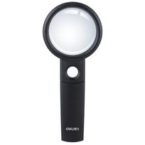 padidinimo stiklas - Didinamasis stiklas DELI 60 mm, Juodas (Black) - 2 nuotrauka