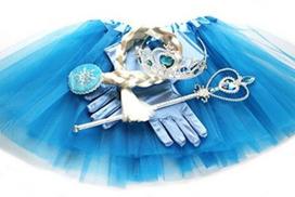 plauku kasa - Karnavalinis kostiumas Elza, mėlynas (Elsa Costume, Blue) - 1 nuotrauka