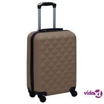 lagaminas su ratukais - vidaXL Lagaminas su ratukais, rudas (Brown) - 3 nuotrauka