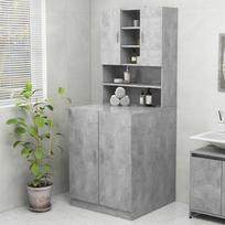 vidaXL Skalbimo mašinos spintelė, betono pilka (Concrete Grey)