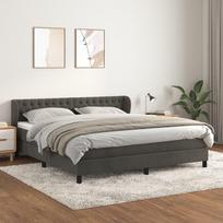 vidaXL Lova su spyruoklėmis ir čiužiniu, 160x200 cm, pilka (Grey)