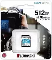 kingston 512gb atminties kortele - Kingston Canvas Go! Plus, 512 GB, 170 Mb/s - 90 Mb/s - 4 nuotrauka