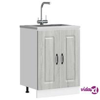 virtuvines spinteles kriaukle - Kalmar Kriauklės pagrindo spintelė, pilka (Grey), 60x46x81.5 cm - 3 nuotrauka