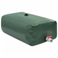 pvc talpos - vidaXL Sulankstoma vandens talpa su čiaupu, 1500 l, žalia (Green) - 4 nuotrauka
