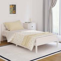 vidaXL Lovos rėmas, 100x200 cm, balta (White)