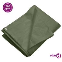 zalias tentas - vidaXL Tentas, 8x8 m, žalias (Green), 260 g/m², HDPE - 3 nuotrauka