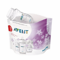 laikiklis maiseliams - Philips Avent SCF297/05 sterilizavimo maišeliai mikrobangų krosnelei, 5 vnt. - 3 nuotrauka