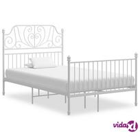lovos remas, 120x200 cm - vidaXL Lovos rėmas, 120x200 cm, baltas (White) - 4 nuotrauka