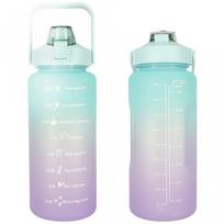termosas su 2 puodeliais - Ikonka Gertuvė su šiaudeliu, 2 l, violetinė su mėtine (Violet with Mint) - 4 nuotrauka