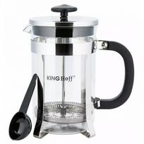 kavinukas press - King Hoff French Press Kavinukas KH-4836, 0.35 l, Skaidrus/Sidabrinis/Juodas (Transparent/Silver/Black) - 3 nuotrauka