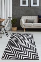 Kilimas Conceptum Hypnose Zickzack 882CHL3262, baltas/juodas, 200 cm x 100 cm