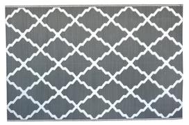 Kilimas lauko terasoms Middle 000647, baltas/pilkas, 180 cm x 120 cm