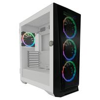 Kompiuterio korpusas LC-Power aming 805BW - Holo-1X, skaidri/balta/juoda