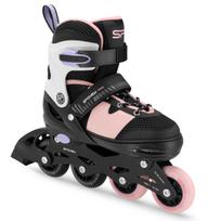 Riedučiai Spokey Trixie 944676, juodi/rožiniai, 31-34