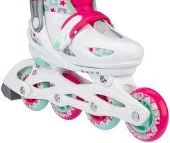 Riedučiai Nijdam Sk8 Star, balti/rožiniai, 33-36