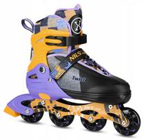 Riedučiai Nils Extreme Twist NA13810, juodi/oranžiniai/violetiniai, 39-42