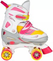 Riedučiai Nijdam Rave Skate, antracito/balta/geltona, 38-41