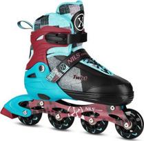 Riedučiai Nils Extreme Twist NA13810, mėlyni/juodi/raudoni, 31-34