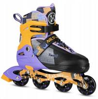 Riedučiai Nils Extreme Twist NA13810, juodi/oranžiniai/violetiniai, 35-38