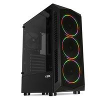 atx mid tower case - Kompiuterio korpusas iBOX LUPUS 27, skaidri/juoda - 2 nuotrauka