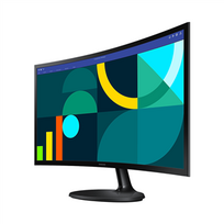 curved monitor - Samsung LS24D366GAUXEN 24" VA, FHD, 100Hz, Juodas (Black) - 1 nuotrauka
