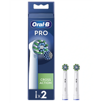 baltasis actas - Dantų šepetėlio galvutė Oral-B EB50-2 Cross Action Pro, balta, 2 vnt. - 2 nuotrauka