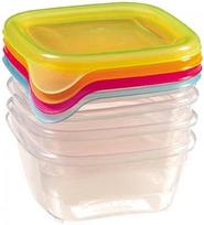 Curver Food Container Set 4PCS Square 0.25L Fresh&Go Mix