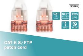 cat6 kabelis 15m - Digitus CAT 6 S/FTP Patch Cable Grey 15m - 3 nuotrauka