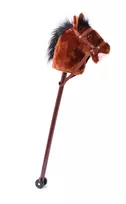 Small Foot Pliušinis žirgas ant medinio koto "Perkūno arklys"