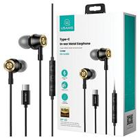 usb c laidines ausines - Usams EP-43 Black (Juodos) - 2 nuotrauka