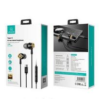 usb c laidines ausines - Usams EP-43 Black (Juodos) - 3 nuotrauka